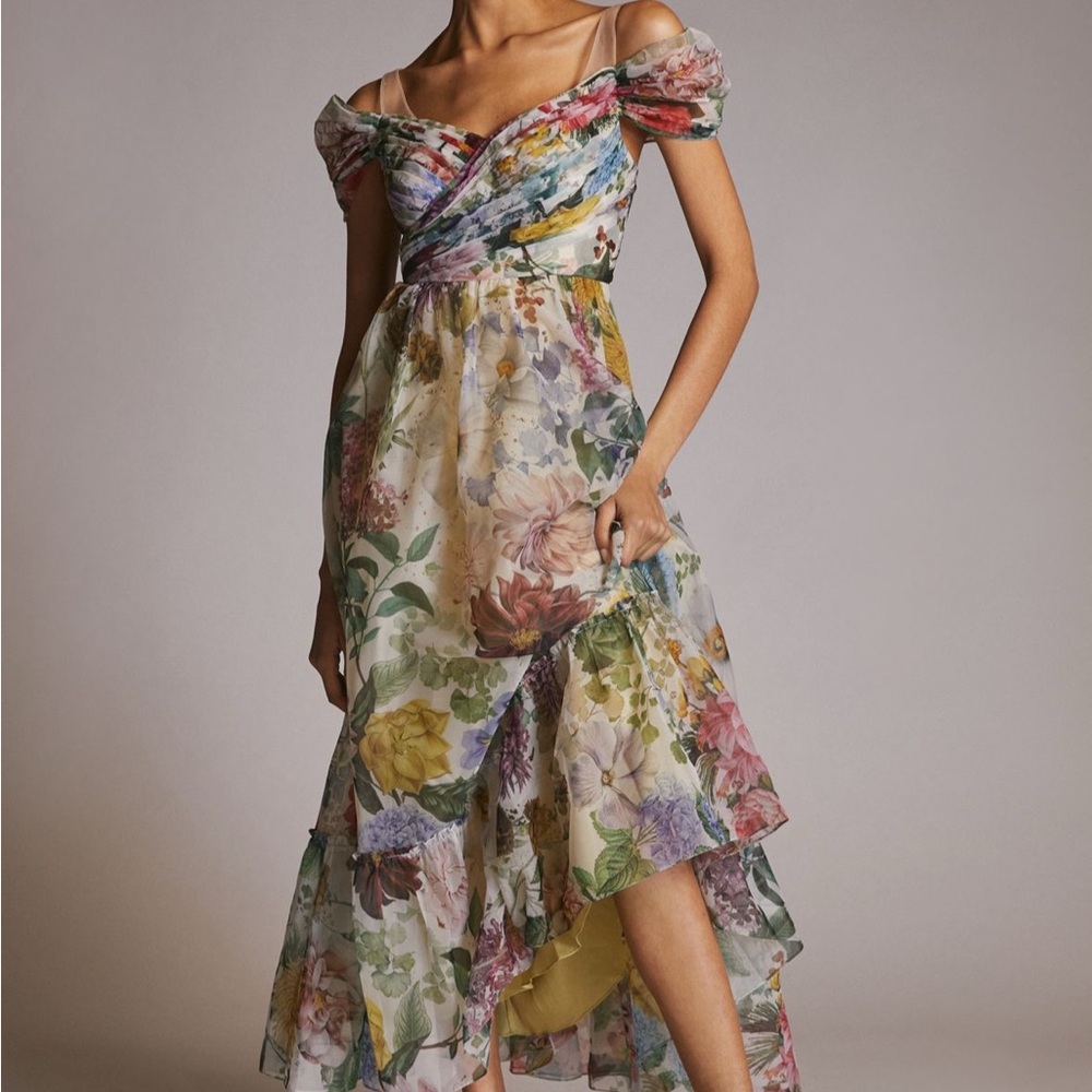 Anthropologie Multicolor Floral Maxi Dress